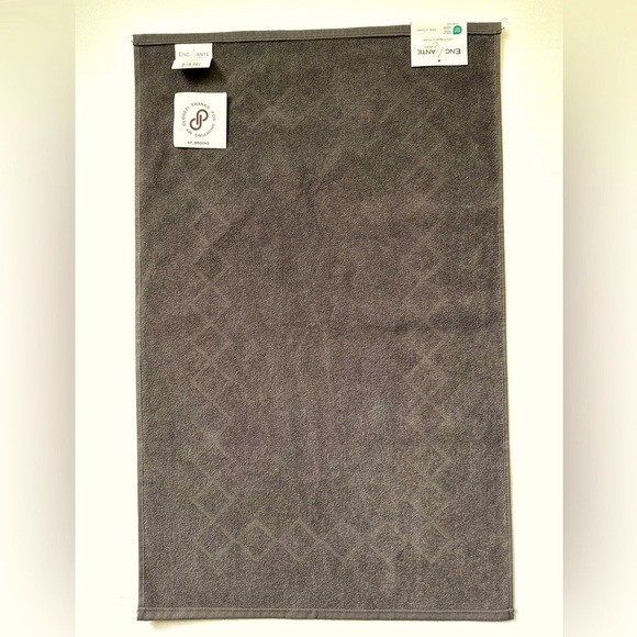 🎁ENCHANTE Home Gracious Bath Mat -20” x 32”- Anthracite - 100% Turkish Cotton - Picture 2 of 5